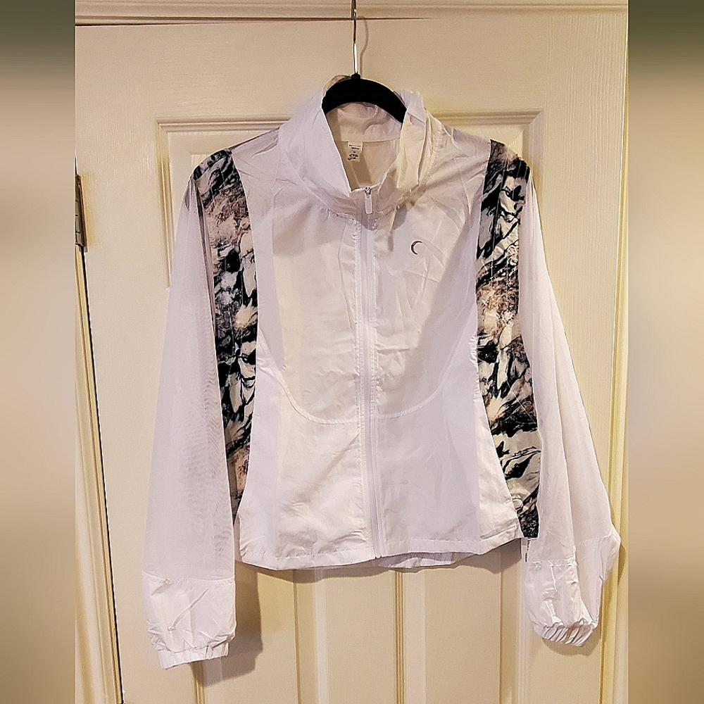 Zyia Active: White Marble Mesh Jacket